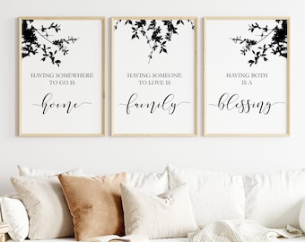 Family Quotes Wall Art, family print art, family sign, printable art, living room wall decor, living room quotes, family quote printable