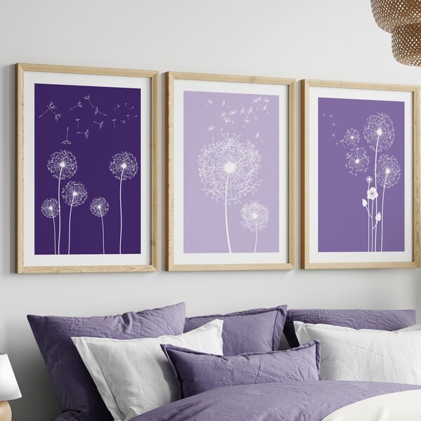 Purple Wall Art Etsy