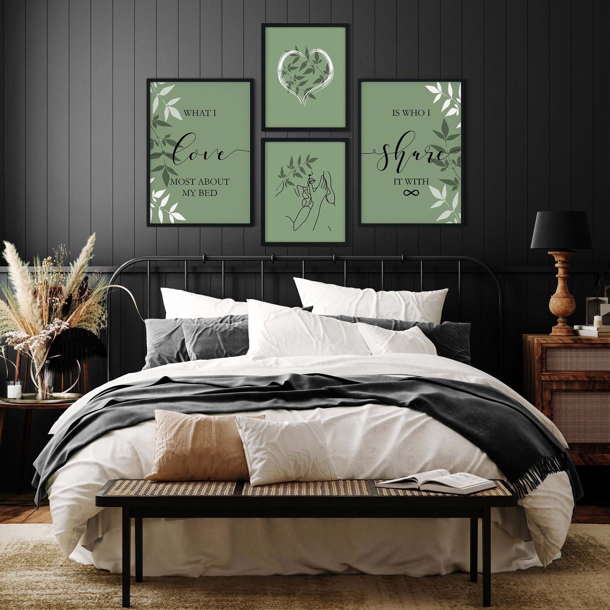 Sage Green Bedroom Decor Green Bedroom Art Sage Green Wall - Etsy