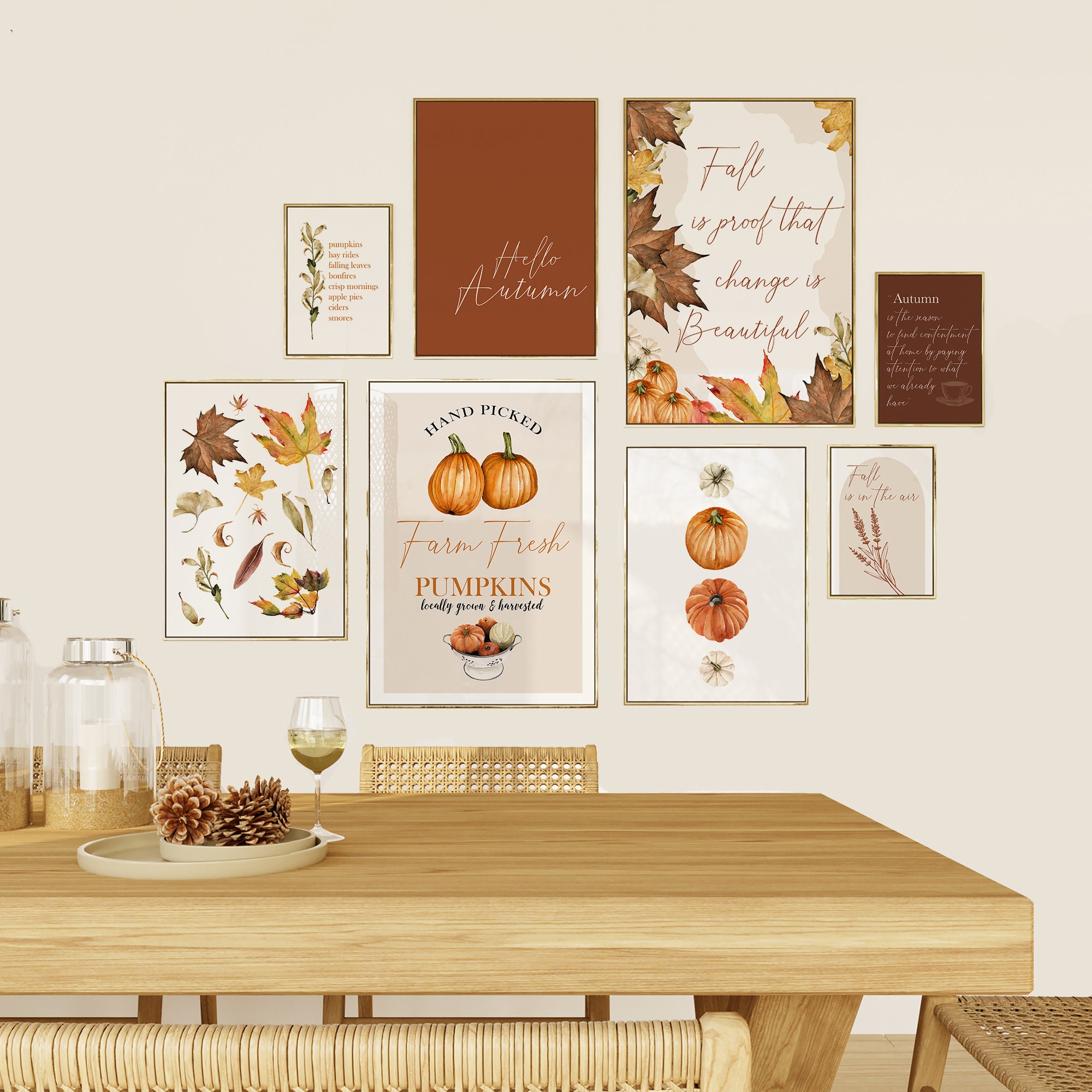 Fall Wall Art Printable Fall Decor Fall Wall Print Autumn Etsy