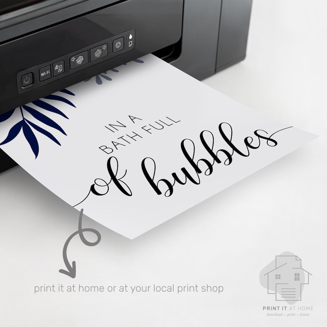 Slate Blue Bathroom Wall Art Square Wall Art Bathroom Etsy