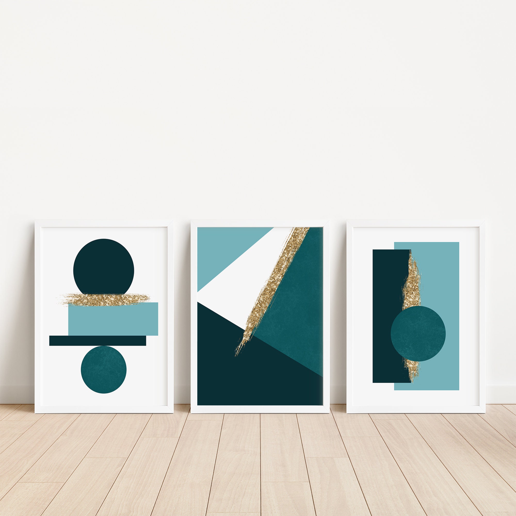 Teal and Gold Wall Art Teal Wall Art Teal and Gold Prints Etsy