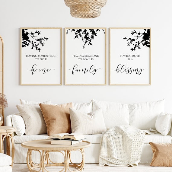 It's so Good to Be Home Print Living Room Decor Wall Art Above Couch Wall  Decor Print Quote Bedroom Prints Set of 2 Hallway Prints Download 