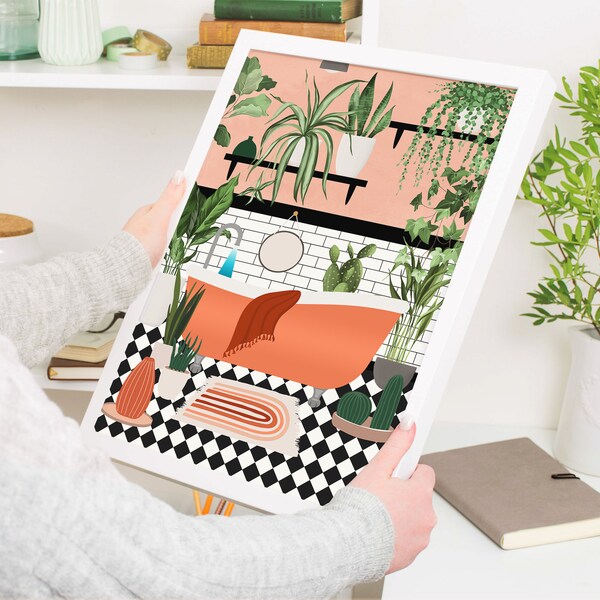 Peach Bathroom - Etsy