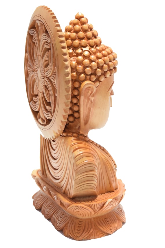 Wooden Handcrafted Buddha Statue Beautifully crafted 6 Inches Gautam Buddha Statue