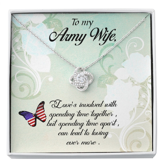 Army Wife Appreciation Sentimental To My Army Wife Necklace Gift For My Wife Army Husband To Wife Necklace For Wife Romantic Wife Gift