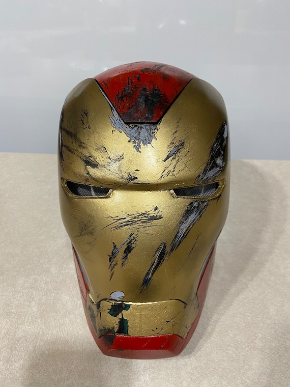 iron man helmet damaged for sale Avengers: Endgame - Master Craft MK50 Battle ICON Airflite Inky: Worn, Options:Matte/Gloss Blue/HI-VIZ Buy now the replica APRIL10