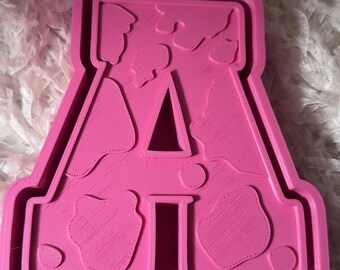 EXCLUSIVELY Designed, Varsity Alphabet, Freshie Molds, Holstein, Cow print, Car Freshies, Initial, Letter, Air Freshener, Accessories