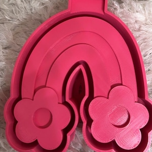 Rainbow Groovy Freshie Mold, Silcone Mold for Car Freshies, Molds for Aroma Beads, Candles, and Soaps, Freshie Supplies
