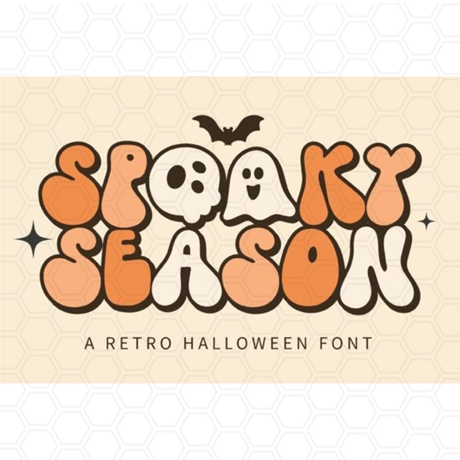 Retro Spooky Season Font, Halloween Font , Spooky Fonts, Dripping Font