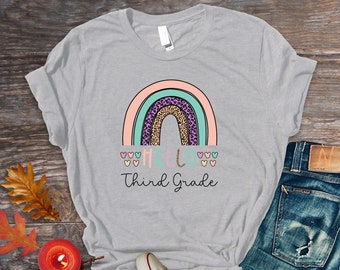 Lärare i tredje klass, fantastisk lärarpresent, grundskolelärare-t-shirt, söt tillbaka till skolan-present.