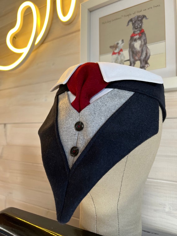 Bella and Barns Luxury Dog Wedding Tux Bandana, Special Occasion Outfit, Bespoke Service Available
