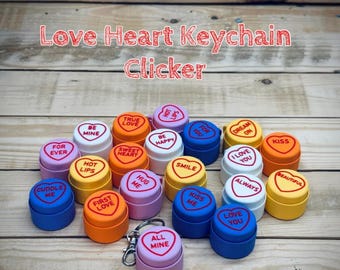 Llavero con forma de corazón de amor (tamaño de bolsillo), juguete antiestrés y colgante para bolso