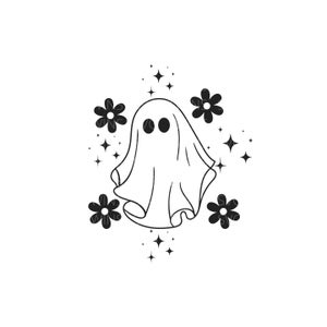 Retro / Groovy Ghost SVG PNG , Cute Ghost Svg Png . Fall 2022 Svg , Halloween 2022 Ghost , Ghost Svg Png , Pink Halloween , Cute Ghost File