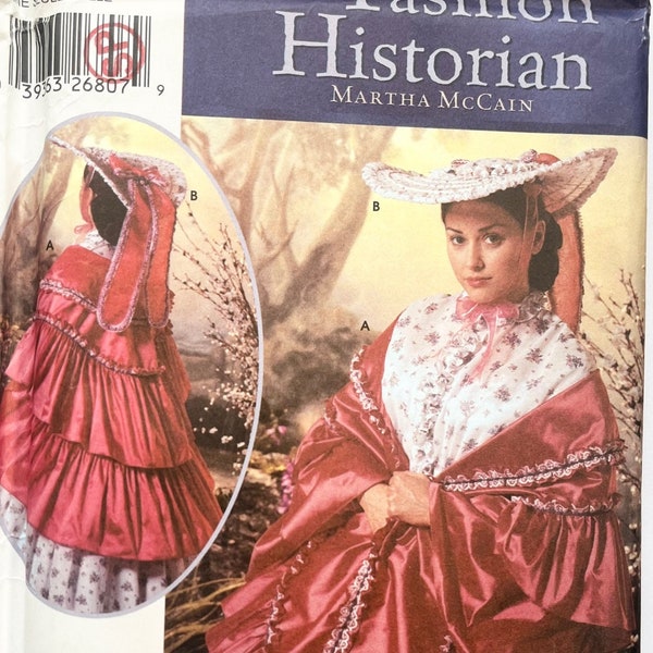 Simplicity 5444 Martha McCain The Fashion Historian Civil War Era Mantle and Hat Pattern