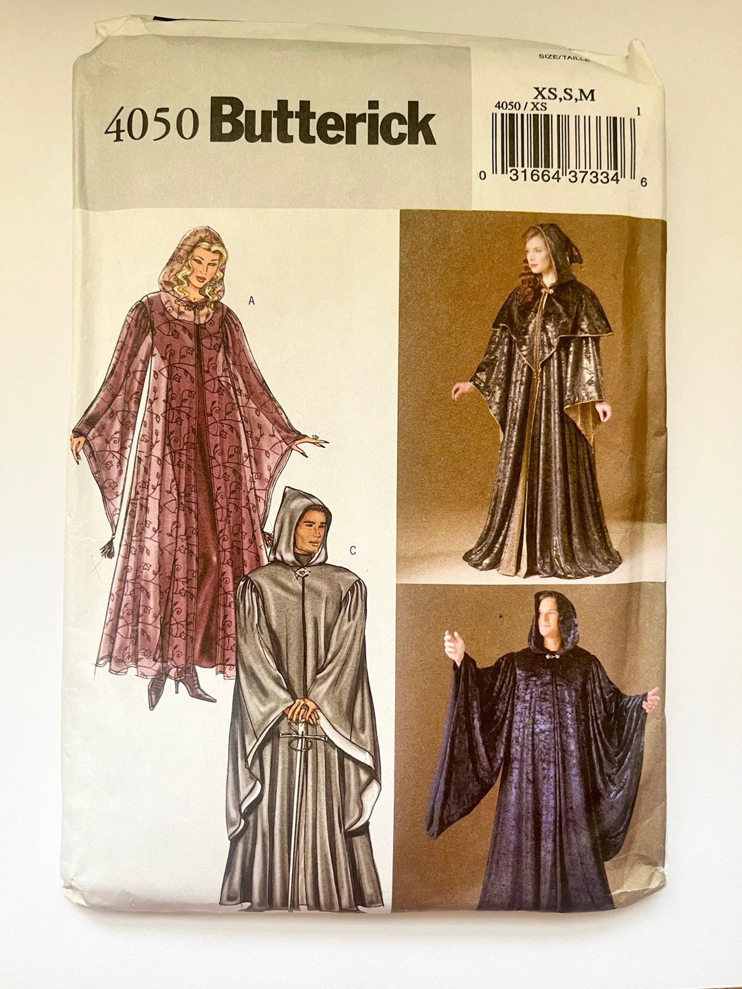 Butterick 4050 Costume Wizard Cloak Cape Pattern Sizes XS, S, M - Etsy