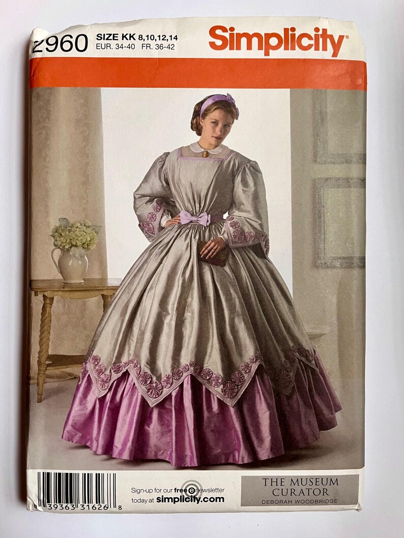 Simplicity 2960 Civil War or 1850s Era Costume Pattern the Museum ...