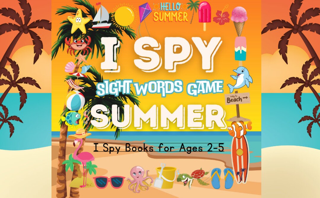 Spy Summer I Spy Books for Ages 25 Sight Word Game I Spy Book Etsy