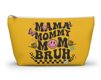 Mama Make-up-Tasche für Frauen | Muttertagsgeschenke für Mamas Geburtstagsgeschenk | Mama Geschenke | Gelb Schminktasche | Lustige Mom Tasche