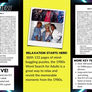 I Love the 80s Word Search Printable PDF Back to the 80s Word - Etsy