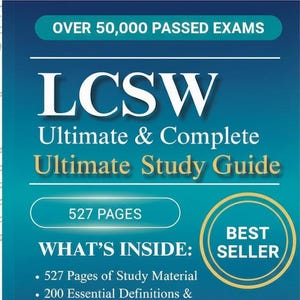 Guía de estudio definitiva para el LCSW 2025-2026 / 527 páginas, 200 definiciones, examen simulado completo / Descarga digital