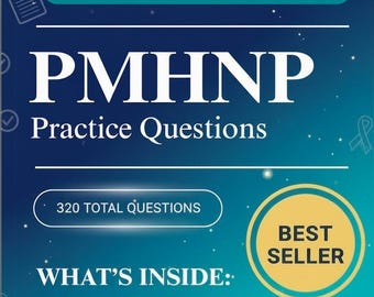 PMHNP Exam Practice Questions | 320 Q&As with Rationales | Domain-Based PMHNP Test Prep | Instant Digital Download