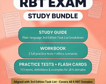 RBT試験対策セット 2026 | 第3版 タスクリスト学習ガイド、ワークブック、模擬試験、ABAフラッシュカード