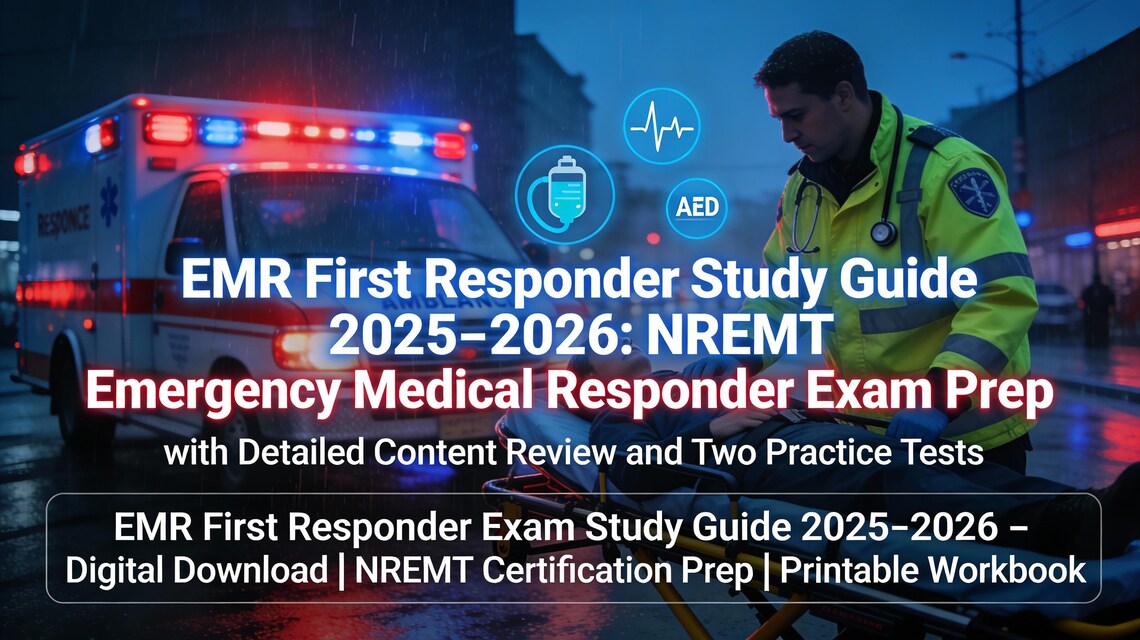 EMR First Responder Study Guide : NREMT Emergency Medical Responder Exam Prep With Detailed ...