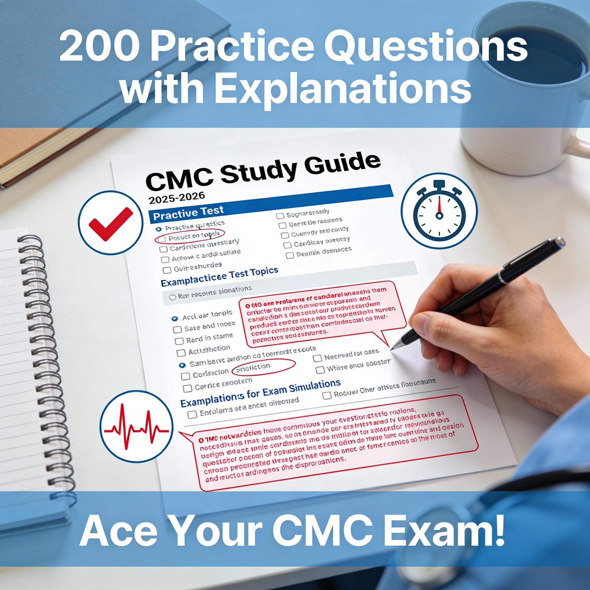 CMC Exam Study Guide PDF | 2025–2026 Cardiac Medicine Certification ...