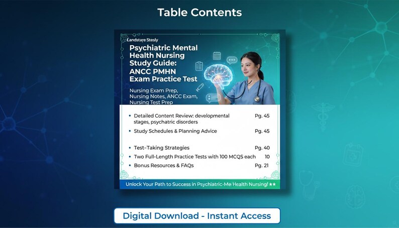 Psychiatric Mental Health Nursing Study Guide 2025-2026: ANCC PMHN Exam ...