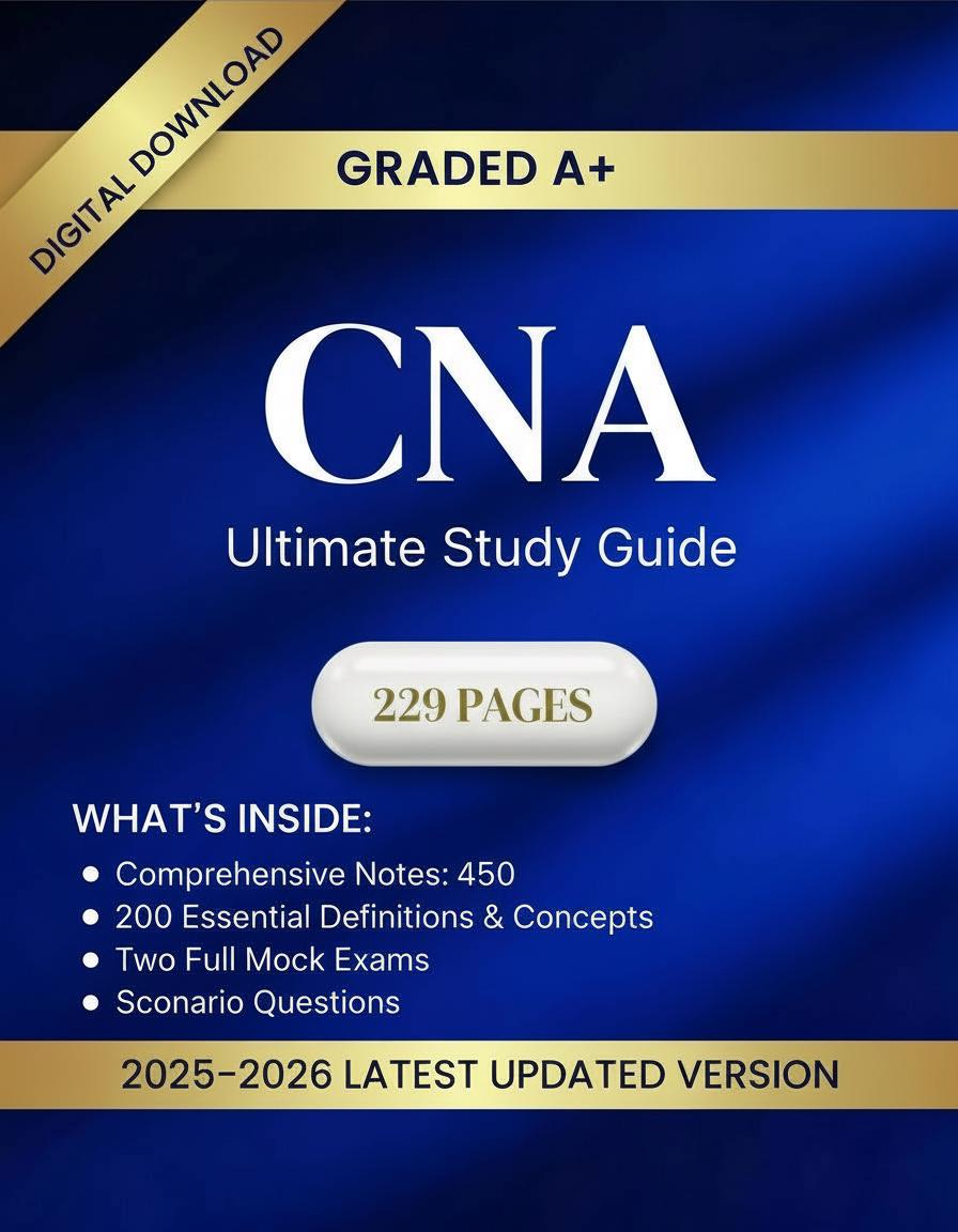 Cna Study Guide For Tn Notes.pdf CNA Ultimate Study Guide 2025–2026 | NNAAP Exam Prep With Notes, Mock ...