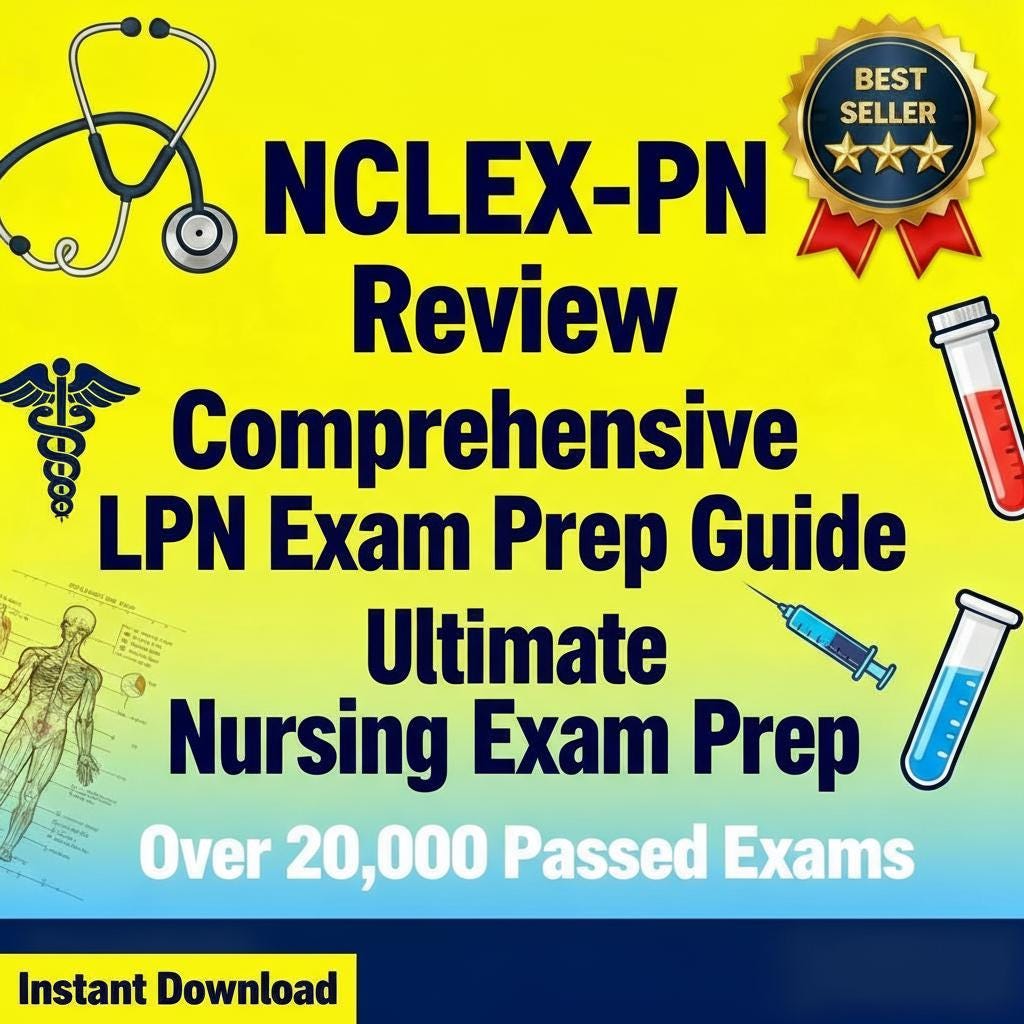 NCLEX-PN Review Comprehensive LPN Exam Prep Guide - Etsy