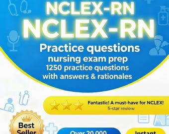 NCLEX-RN Practice questions nursing exam prep 1250 practice questions with answers & rationales