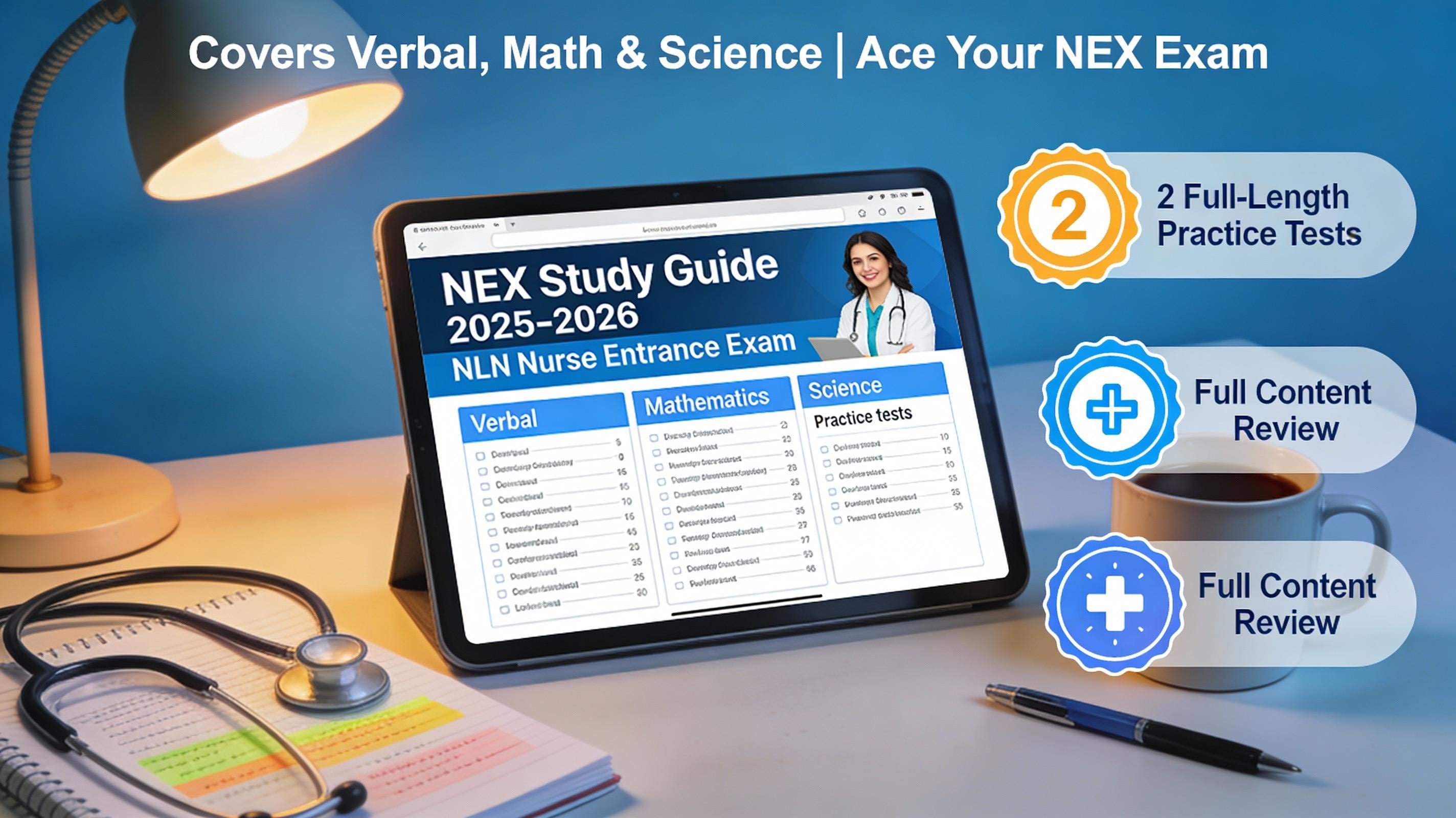NEX Study Guide 2025–2026 | NLN Nurse Entrance Exam Prep Book | Verbal ...