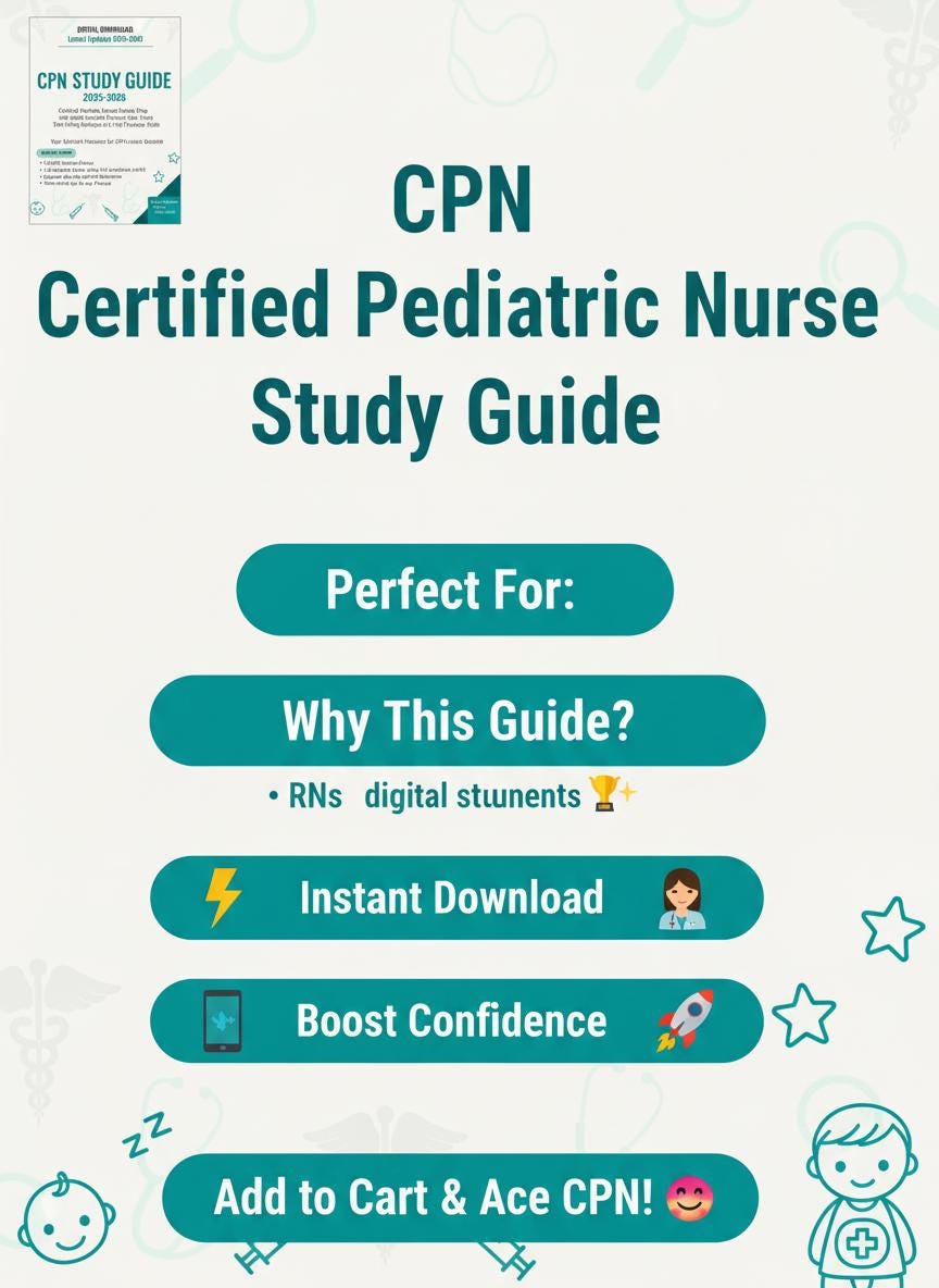 CPN Study Guide : Certified Pediatric Nurse Exam Prep With Detailed ...