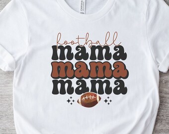Football Mama T-Shirt, Women's Football Tee, Cute Football Mama Shirt, Game Day T-Shirt, Football Gift for Mom, Football Season Tee