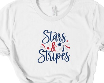 Stars and Stripes T-Shirt, July 4th Shirt, 4th of July Shirt, American Family Shirt, Matching Family Shirt, Patriotic Shirt