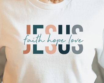 Jesus T-Shirt, Religiöses Shirt, christliches Shirt, Kirche Shirt, Geschenk für Frauen, religiöse Kleidung, Bibel Geschenk, Geschenk für Mama