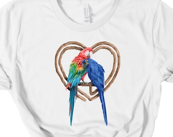 Ara T-Shirt, Papegaai Shirt, Wildlife Tshirt, Bird Lover Shirt, Bird Enthusiast Gift