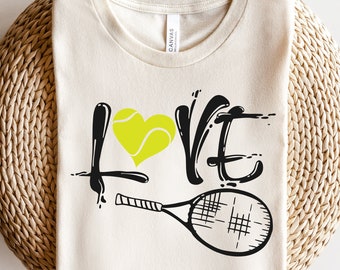 Tennis Love T-Shirt, Sprot Tshirt, Tennis Player Gift, Gift for Her, Tennis Shirt, Tennis Gifts, Sport Mom Apparel, Tennis Coach Gift