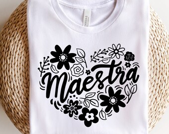 Maestra T-Shirt, Spanish Teacher Shirt, Teacher Gift, School Tee, Spanish Teacher Gift, Back to School Gift for Her