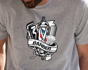 Camiseta de barbero, camiseta de barbero divertido, regalo de barbero, barbero vintage, regalo de cumpleaños de barbero, regalo para él