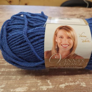 Acrylic Yarn Lion Brand Vanna&#39;s Choice  #4 Worsted  Weight Blue Yarn