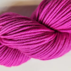 DK Superwash Merino Wool Yarn: Hot Pink, Fine Merino