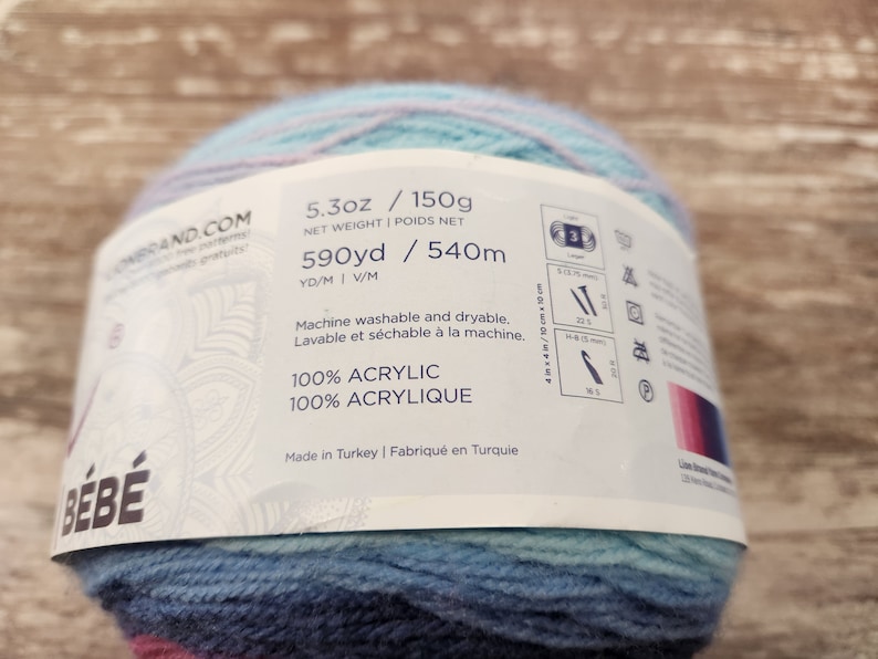 Lion Brand Mandala Baby Yarn Color Arendelle 5.3 Oz DK Weight Yarn Self