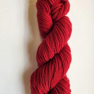 DK Superwash Merino Yarn 100% Fine Merino Wool Red Yarn