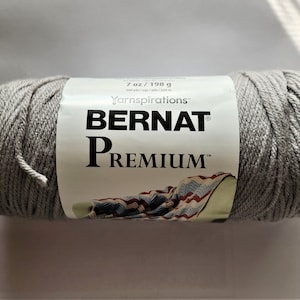 Bernat Premium Yarn Warm Gray Acrylic Worsted Weight Knitting Yarn Crochet Yarn Etsy UK