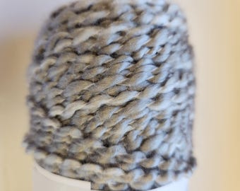 Lion Brand Homespun Yarn, Bulky Gray Acrylic, Variegated Texture