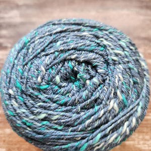 Fingering Sock Yarn, Blue-Green Variegated Cotton Polyester, 100g Gedifra Lana Mia