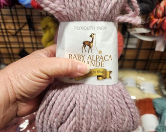 Bulky Alpaca Yarn, Baby Grande in Pink Heather (100g)